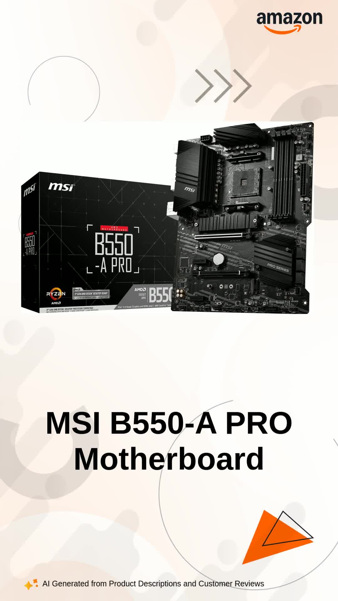 MSI B550-A PRO マザーボード MSI B550-A PRO ProSeries Motherboard